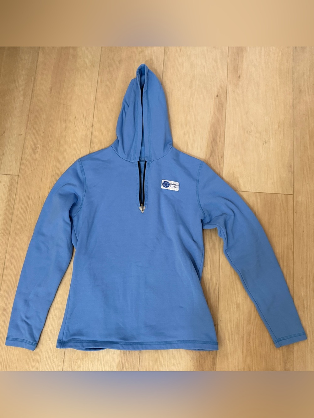 Nomar + Salmon Sisters Light Blue Hooded Women's Sweater